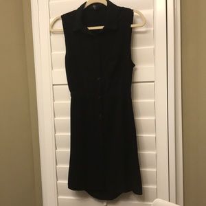Forever 21 Black button up collard dress